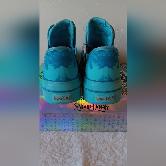Skechers x Snoop Dogg Boss Life turquoise Slip-On Canvas Women Sneakers - Picture 5 of 7